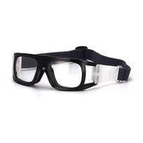Cycling Protective Gear Safety Goggles Sport Impact Resistant Eyewear Basketball Football Running Golf Adjustable PC Frame Black Frame with Black Lens