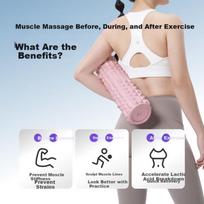 Keep Foam Roller Spiky Muscle Relaxation Leg Massage Roller Yoga Stick 45cm Vitality Orange