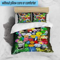 1PC Colorful Dream Island Collage 3pcs Bedding,Including 1pc Duvet Cover And 2pcs Pillowcases Perfect for Christmas,Ideal for Bedroom, Dormitory 135cm*200cm