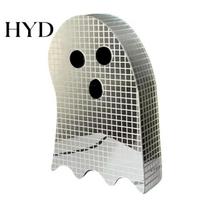 Disco Party Ghost Light Halloween Figurine Glitter Mirror Table Figure for Background Wall Sign Tiered Tray Centerpiece Favors Shape Left sidabras