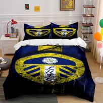 Yellow Leeds United logo. Bedding sets Duvet cover sets Duvet covers Pillowcases(1*Duvet Cover 2*Pillowcases without duvet insert) 135x200cm