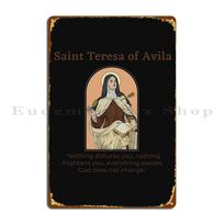 Santa Teresa De Avila Saint Teresa Of Avila Metal Signs Wall Decor Pub Mural Vintage Vintage Iron Tin Sign Poster 20x30cm（7.8x11.8inch）