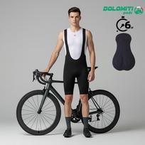 RION Men's Cycling Bib Shorts MTB Mountain Bike Tights Bicycle Clothing Pro Road Biking Equipment Italy Dolomiti Pad 6H Slim Fit EU Size-S
