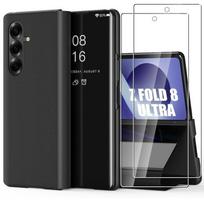 Case for Samsung Galaxy Z Fold 8 Ultra, Smart Case Full Protection - Black - 2 Tempered Glasses juoda