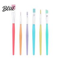 Acrylic Painting Brushes 6PCS Paint Brush with Candy Colored Design Flexible Nylon Craft Tools Bristles for Watercolor Oil Round Brush Set