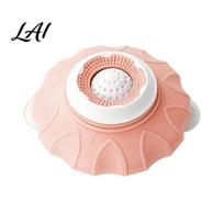 Suction Cup Pet Bowl Lick Bowl Slow Feeder with Rotating Ball Dog Ball Non-slip Calming for Dogs Cats rožinė