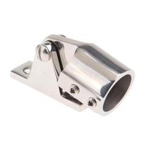 Bimini Top Cap Cover Pipe Eye End 1 inch Tube Boat Deck Hinge Mount Stainless Steel 316 Heavy Duty
