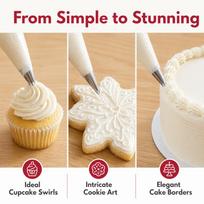 100PCS Disposable Icing Bags PP Disposable Piping Bags Thickened Piping Bags  Cupcake Frosting M