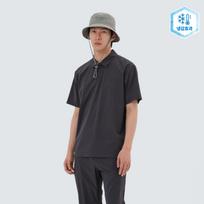 [Snowpeak] Air Dot Short-Sleeve Polo T-shirt Charcoal (S25MMTPS34) 100