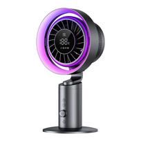 NEW Table Fan Air Purifier and RGB Light Turbo Oscillating Fan H11 HEPA Filter 199 Wind Speeds 6000mAh Battery Desktop Fan mėlyna