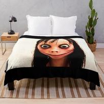Momo (Creepypasta) Mesti pledas Fluffys Didelis Minkštas Lovoms Kalėdinė dekoracija Pledai Size: 75*100cm, Weight: 230 GSM white