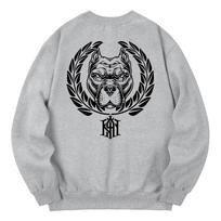 Khan 6312 Kmg0195 Pitbull Fleece-Lined Sweatshirt Gray L