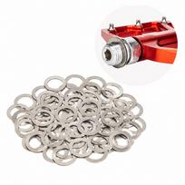 50PCS Silver Bike Pedal Washers  for MTB, Mountain, Road, Folding and City Bikes sidabras