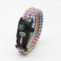 Outdoor Paracord Bracelet with 7-, Multi-Function and Hiking Tool for Emergency One Size
