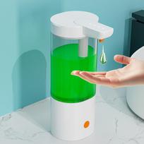 Shower Soap Dispenser Hand Washing Machine Wall Mounted Liquid Soap Dispenser Automatic for Kitchen Hotel Car (White,USB Type-c&DC-5V) balta