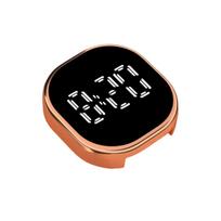 Mini Car Dashboard Clock LED Time Display LED Electronic Watch Digital Clock  Home/Office Rose Gold Style B
