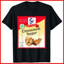 Cinnamon Sugar Condiment Holiday Spice Group Costumes Black Cotton T-Shirt S-5XL XL