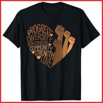 Melanin African Women Black History Fists Diversity Equity Black Cotton T-Shirt XXXXL
