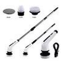 Electric Spin Scrubber With Adjustable Handle Cleaning Brush With 9 Replaceable Brush Heads for Cleaning Bathroom Kitchen Floor Xl