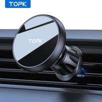 TOPK Magnetic Car Phone Holder Mount for Magsafe Air Vent Metal Hook Strong Magnet for iPhone 16 15 14 13 12 Pro Max Plus Mini For Air Vent