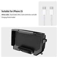 For BMW R1250GS ADV Wireless Charge Mobile Phone Navigation Bracket R 1250 GS R1250 GS Motorcycle Wireless Charging R1200GS ADV Wireless- White Line