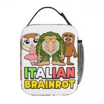 Italian Brainrot Insulated Lunch Bags Portable Meal Container Cooler Bag Tote Lunch Box Beach Outdoor Men Women One Size