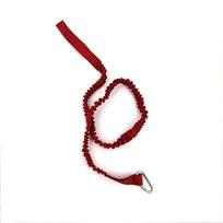 DIZETION 1PC Elastic Kayak Paddle Leash Adjustable With Safety Hook Pole Coiled Lanyard Cord Tie Rope Boat Accessories raudona