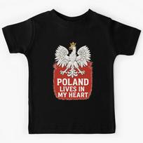 Poland lives in my heart. White Eagle Polska Gift Kids T-Shirt 150