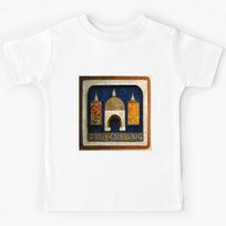 mosaic of Al-Hamra Palace /castle and ancient Arab Islamic architecture spain Kids T-Shirt 160