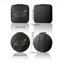 1pc Square EV Charging Cable Storage Bag, For Charger Gun & Cable, Portable, Must Have For EV Owners, P D&S, Gift For Car Lovers juoda