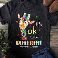 Autism Awareness Acceptance Women Kid Its Ok To Be Different - Autism Mom Shirt, Autism Awareness Shirt, Autism Aware, Autism Mother L
