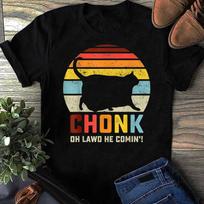 Chonk Cat Scale Meme Funny Retro Style Vintage Cats Memes T-Shirt - Gift for Cat Lovers - Funny CaT-Shirt 2XL