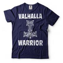 Valhalla Warrior T-Shirt: Viking Norse Gift 4XL