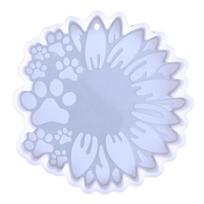 Sunflower Dog Paw Keychains Mold DIY Epoxy Craft Necklace Keychain Mold gryna