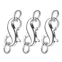 3pc Lobster Clasp Lock Double Open Figure Eight DIY Jewelry Finding Repair Kit sidabras