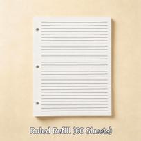 Three-ring Binder Black-and-white cat Face Design A4 Removable Refill (as the picture,A4)