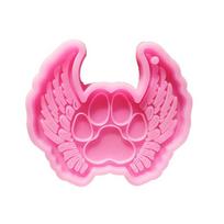 Unique Love Angel Wing Keychains Mold Epoxy Craft Necklace Keychain Jewelry Making Mold Decorative Keychain Mould