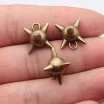 5pcs 18x15x13mm 5 Colors Meteor Hammer Pendant, Nail Ball Charms Handmade Jewelry Making Accessories
