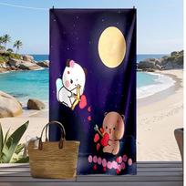 dudu bubu Printed Quick Dry Beach Towel Super Absorbent Soft Lightweight Bath Towel for Pool Summer Travel 70cmx140cm(27x55inch)