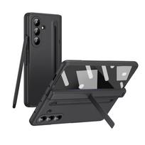 CHAOYIDIAN  for Samsung Galaxy Z Fold 7 Case Leather Hinge Protection Kickstand+Screen Protector Stylus Pen Folding Case Cover For Galaxy Z Fold4 juoda