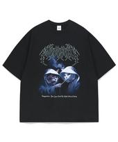 Maha Grid Smoking Cat Tee Black(Mg2Emmt523A) Black/M