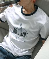 Contentment Ringer Tee White L