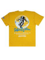 Code Iam Astronaut Print Oversized Short Sleeve T-Shirt Yellow Yellow/L