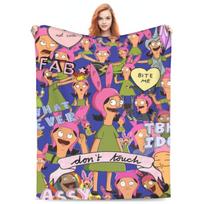 Bob's Burgers Louise Bed Blanket Super Soft Fleece Throw Blanket Lightweight Warm Cozy Cartoon Blankets Gifts Custom blankets Size: 75*100cm, Weight: 230 GSM