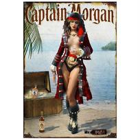 Captain Pirate Woman Tin Metal Sign Man Cave Wall Art 20X30CM