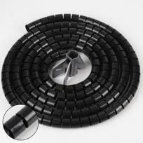 Spiral Wrapping Band Cable Management Sleeve PE Wire Hide Tube for Home Office PC Gaming Setup Anti Chew Guard Model PE*Black*8mm*100m