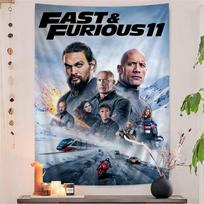 Action Movie Series Fast F-Furious Cartoon Tapestry Wall Hanging Decoration Household Home Decor 100X70CM