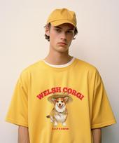 One Hundred Percent Ohpxgoodd4 Welsh Corgi Semi-Oversized Short Sleeve T-Shirt (Type B) Green/S