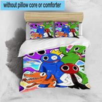 Kawaii Friends Characters Adventure 3pcs Bedding,Including 1pc Duvet Cover And 2pcs Pillowcases Perfect for Christmas,Ideal for Bedroom, Dormitory 135cm*200cm