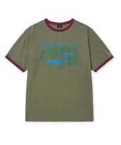 Brown Bless Rest Ringer Tee - Khaki Khaki/L